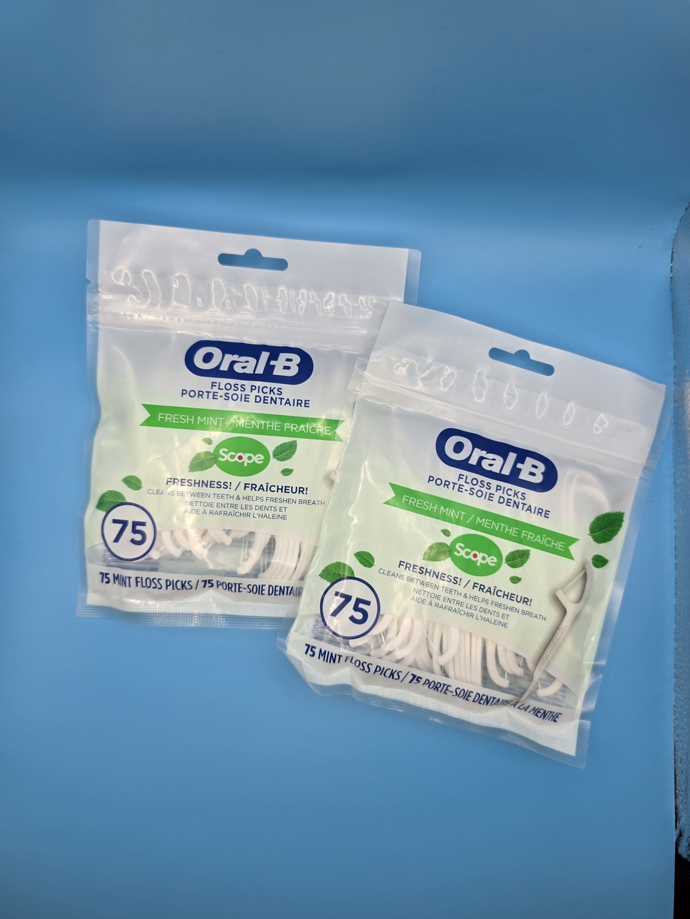 Oral‑B Scope Mint Floss Picks Pack — White & Green